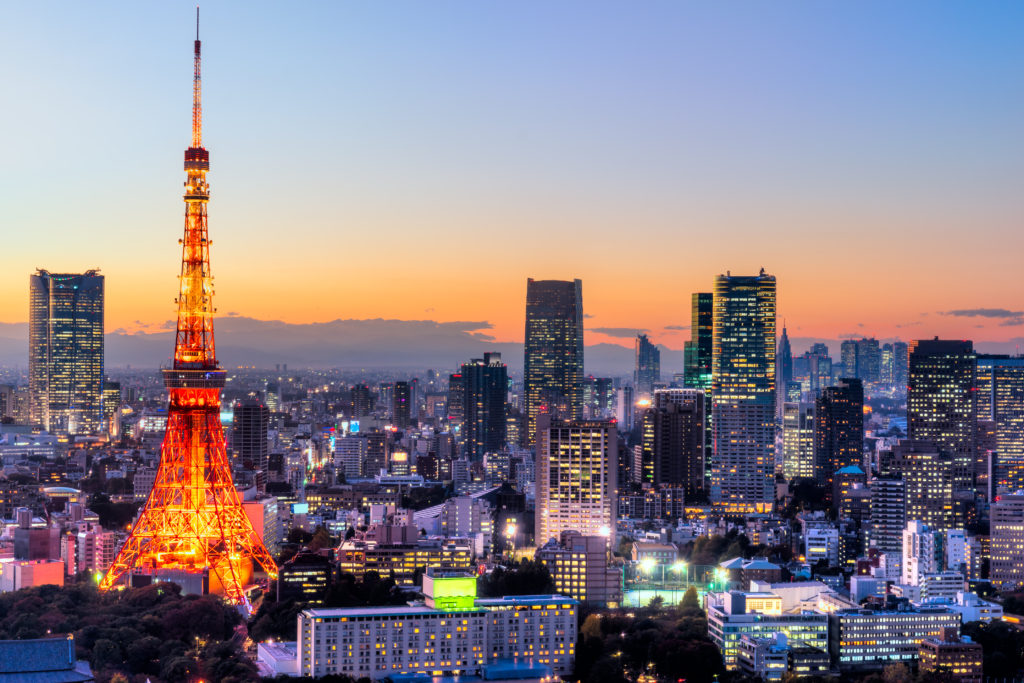 View of Tokyo Skyline Tokyo, Japan.